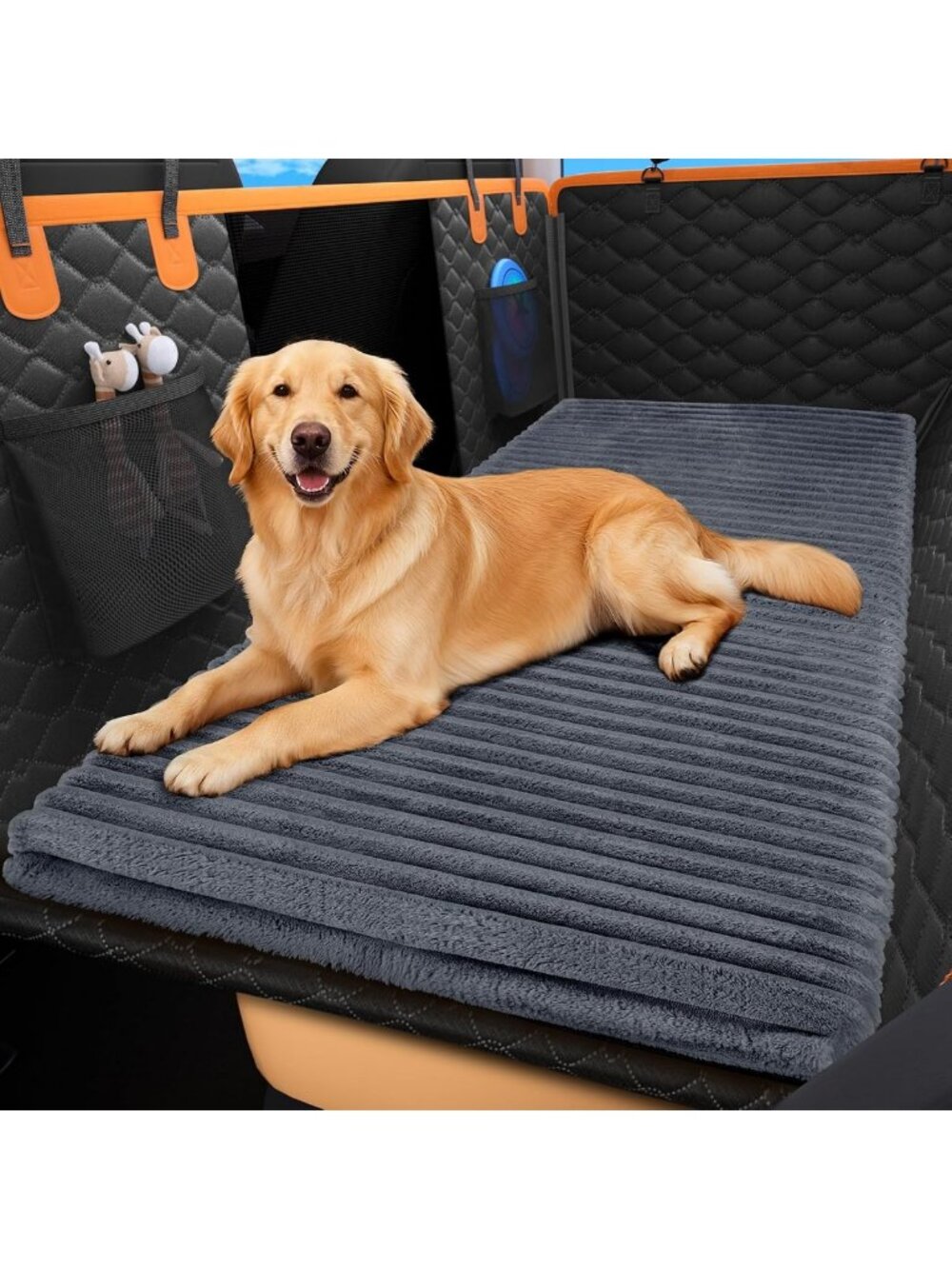 Cozy Non-Slip Washable Dog Bed Mat for Car Backseat - Perfect Pet Travel